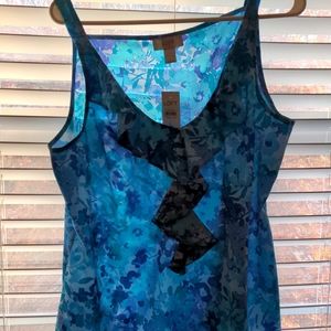 Ann Taylor Loft sheer sleeveless blouse. Size L.